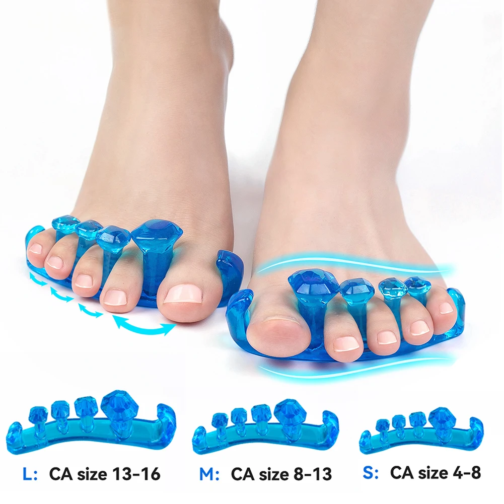 Silicone Toe Separator Toenail Divider Stress Relief Orthopedic Toe Spacer Bunion Corrector for Overlapping Hammer Toe