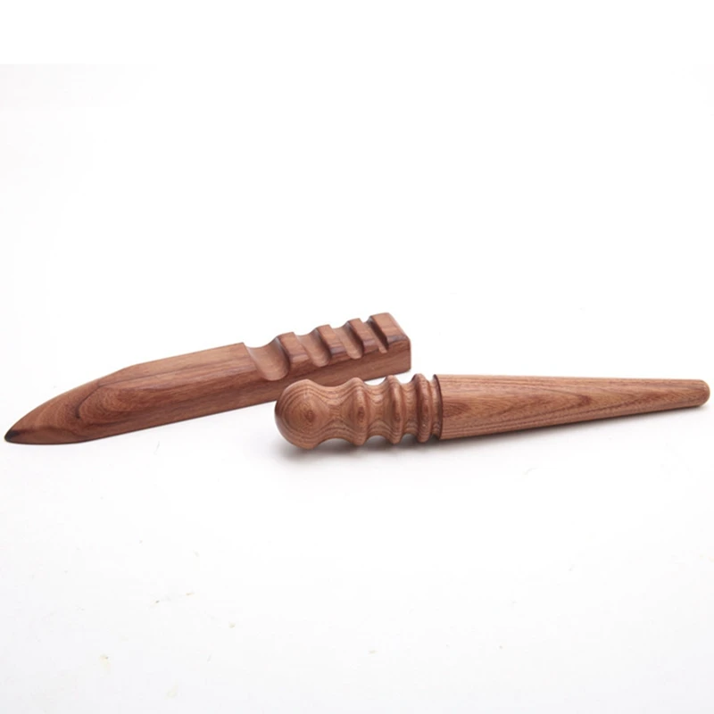 1Set Sandalwood Grinding Rod DIY Leather Tools Wood Grinding Rod Leather Processing Grinding Edge Grinding Tool