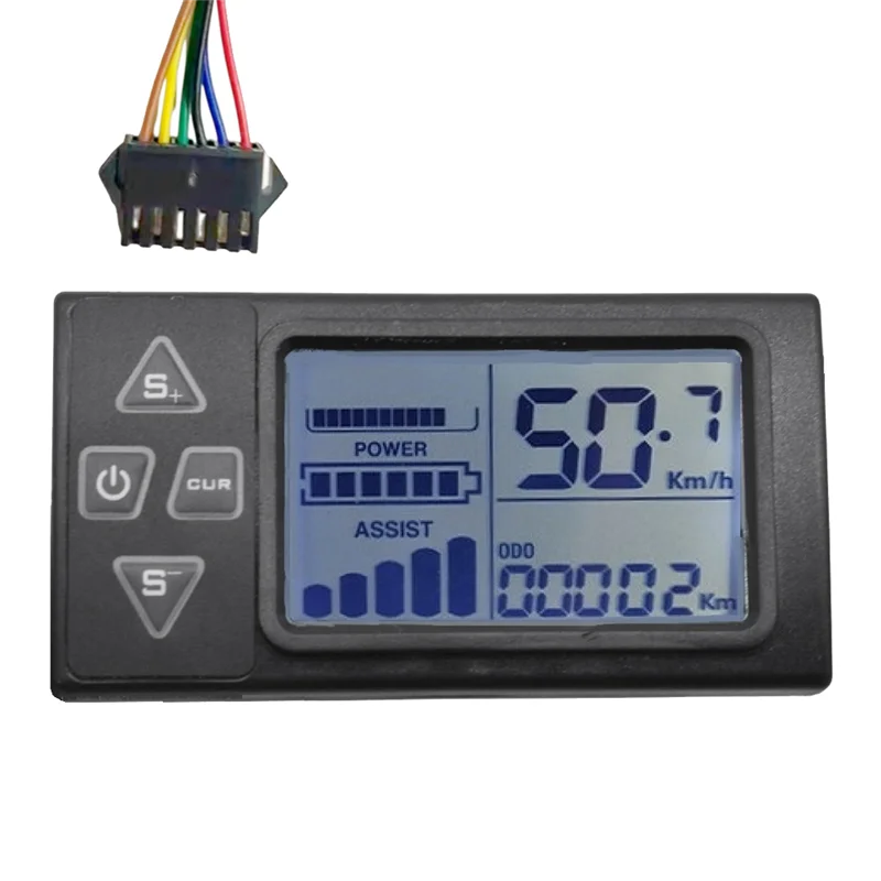

24V-60V S861 LCD Ebike Display Dashboard for Electric Bike BLDC Controller Control Panel(SM Plug 6PIN) HOT