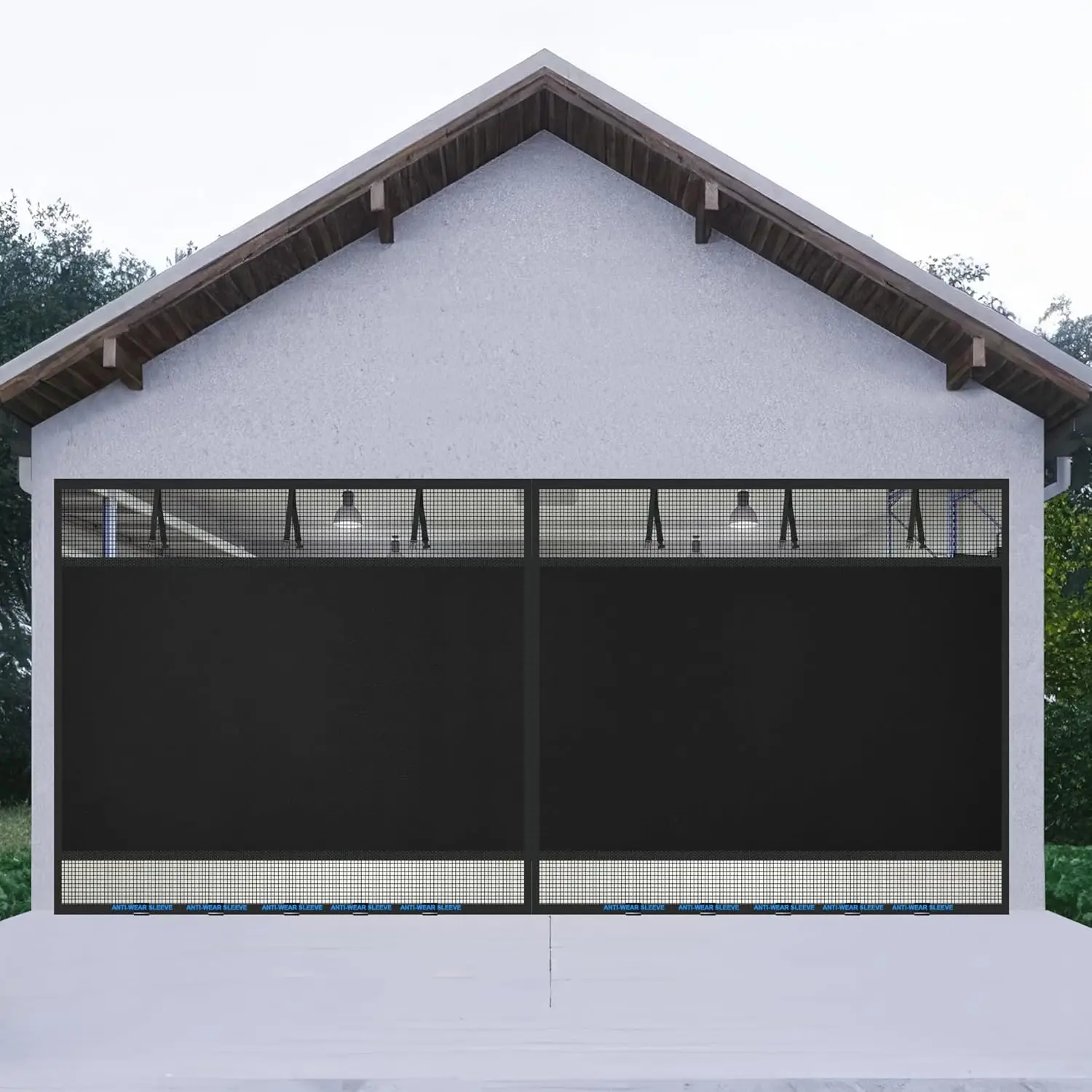 

Privacy Garage Door Screen Blackout for 2 Car Garage-16x7FT Magnetic Garage Screen, 9.6LB Heavy Duty Thicker 265g/㎡ Mesh, Ha