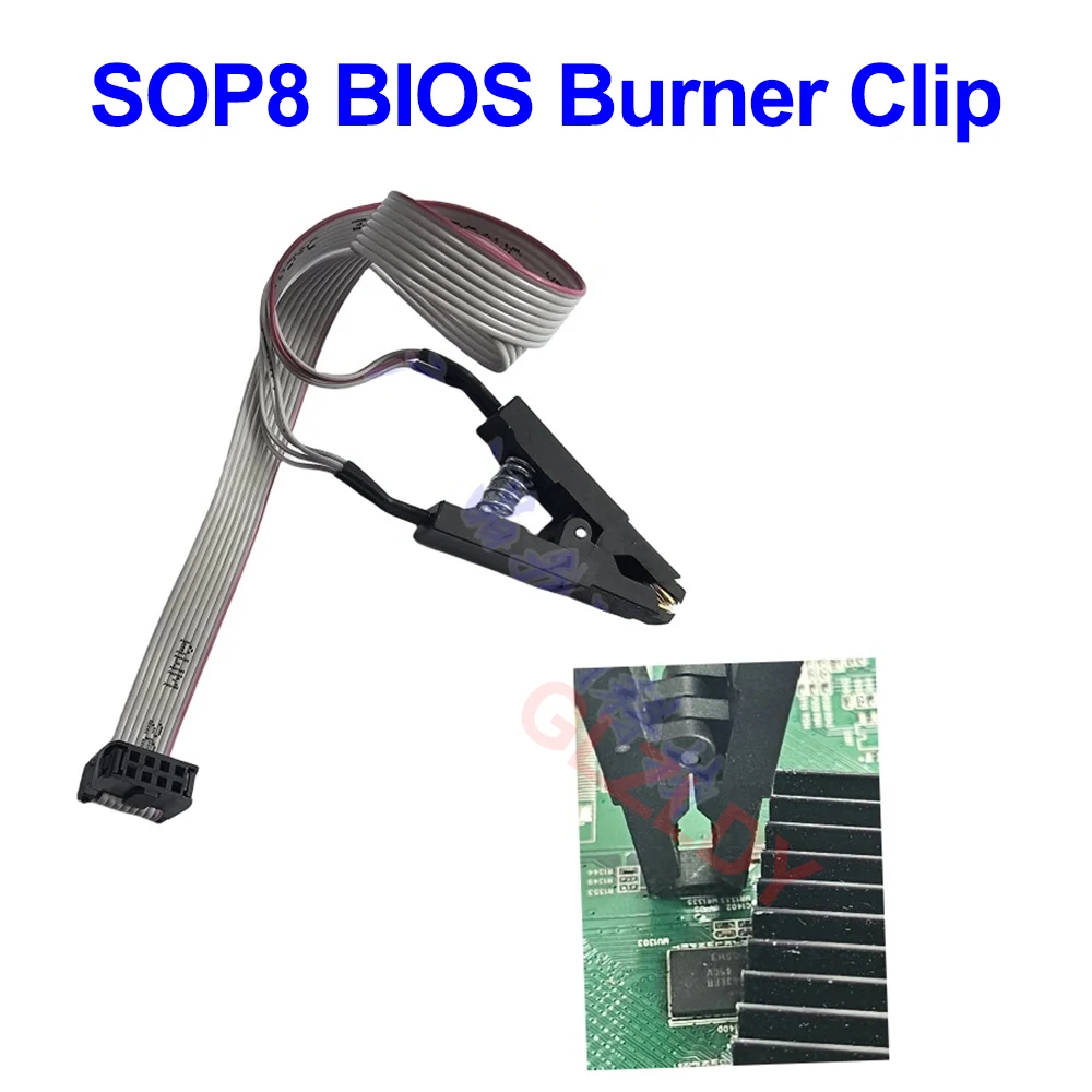 QK-809 TV T-CON Software Burning Adapter Board per RT809H RT809F Tcon program burner upgrade gamma burn-in tool SOP8 flash/ISP