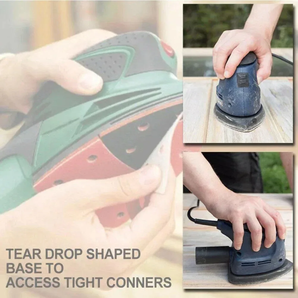 40PCS 11Holes Mouse Sanding Sheets Triangle Sanding Paper Orbital Sander Detail Pads Discs Abrasive Paper For Bosch Sander view 4