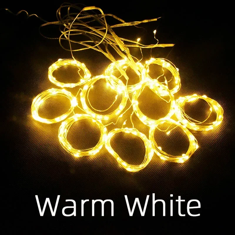 Christmas Holiday LED Decoration Lights, Fairy Bedroom String Garland, Iluminação remota, Luzes de cortina com controle remoto