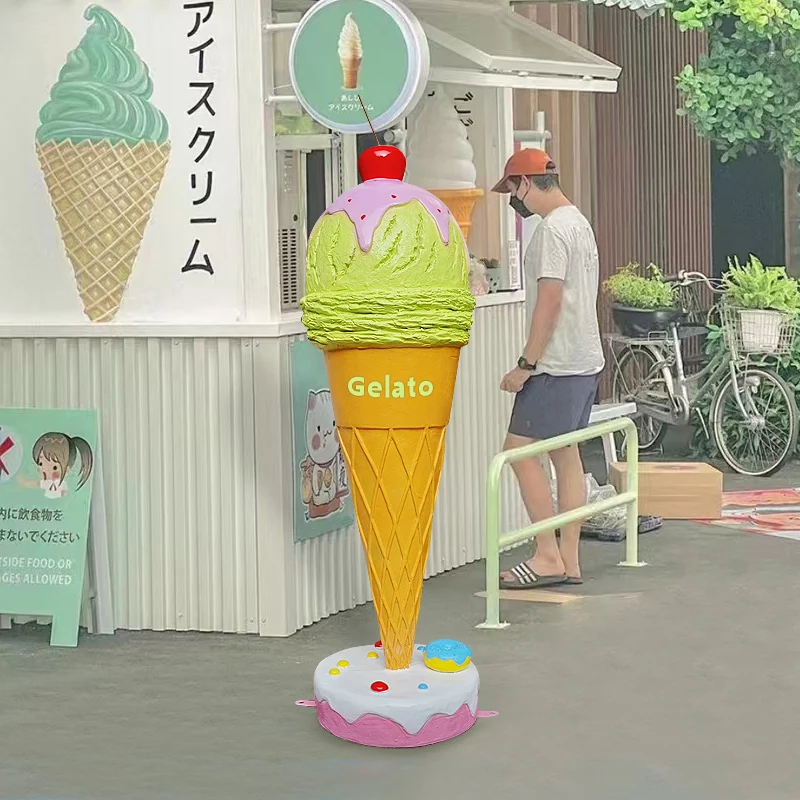 Wall-mounted ice cream sculpture model