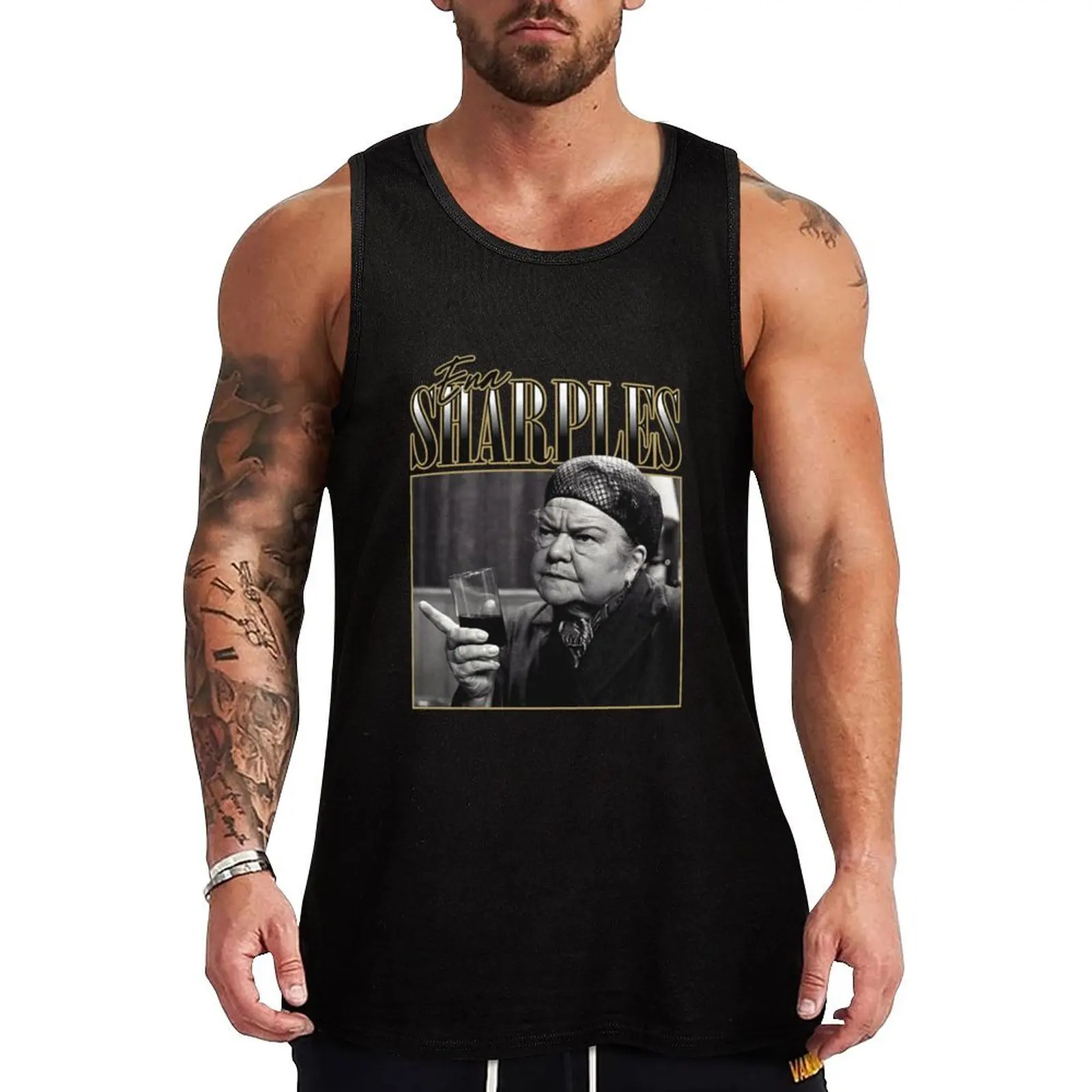 ENA SHARPLES Tank Top sports t-shirts for men cute tops Men's vest T-shirt male