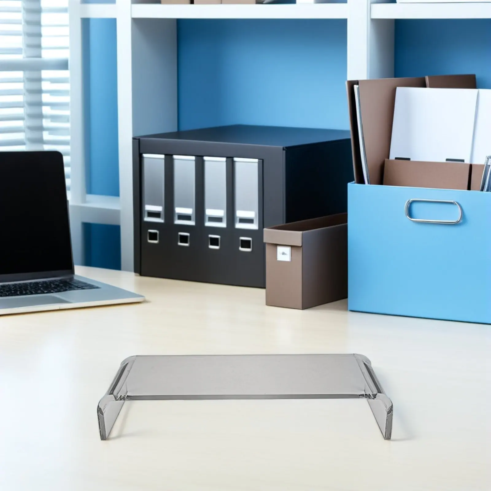 

Acrylic Transparent Monitor Riser Stand Desktop Computer Holder Office Ergonomic Monitor Screen Lifter Improve Neck Back Support