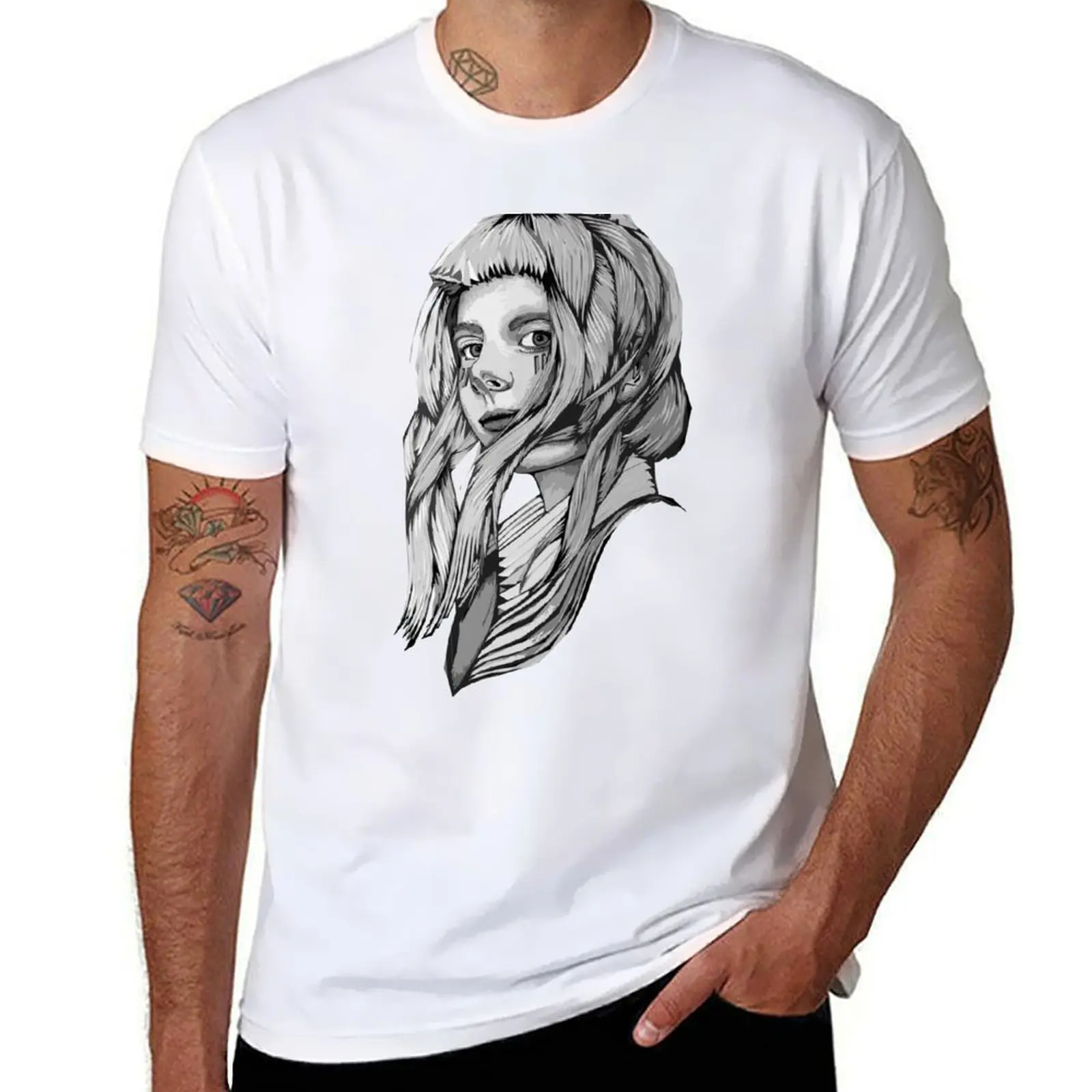 

Aurora Aksnes - Black & White Edition T-Shirt anime t shirts for man t shirt man luxury T-Shirt