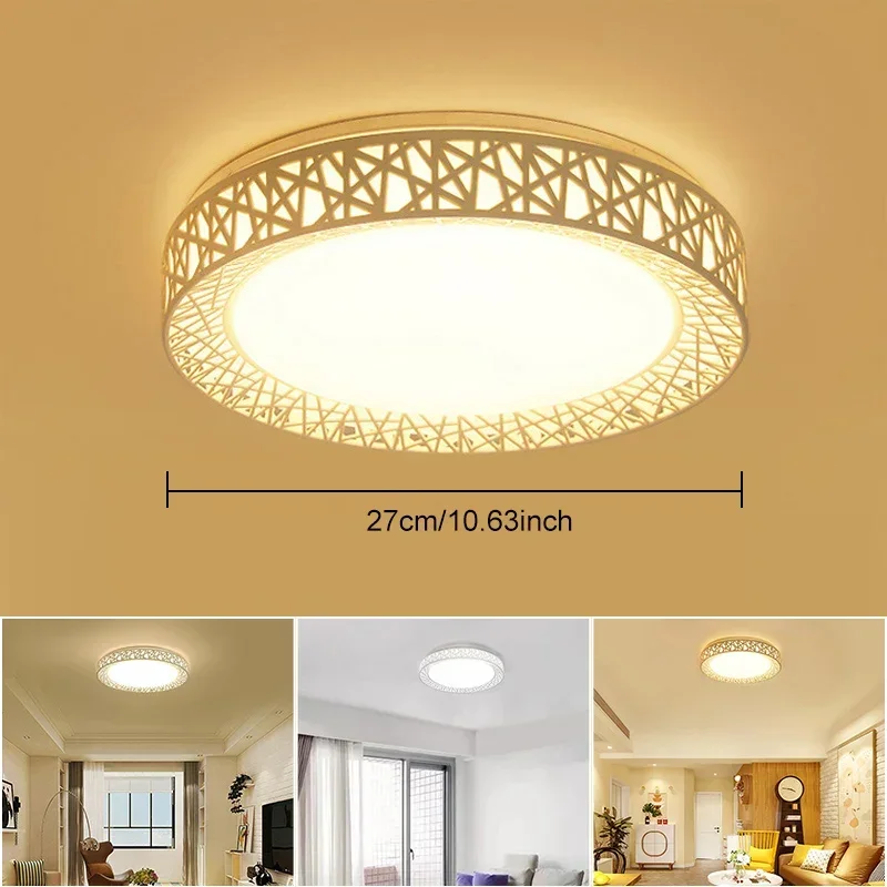 

LED Ceiling Light Bird Nest Round Lamp Modern Fixtures For Living Room Bedroom Kitchen CDS