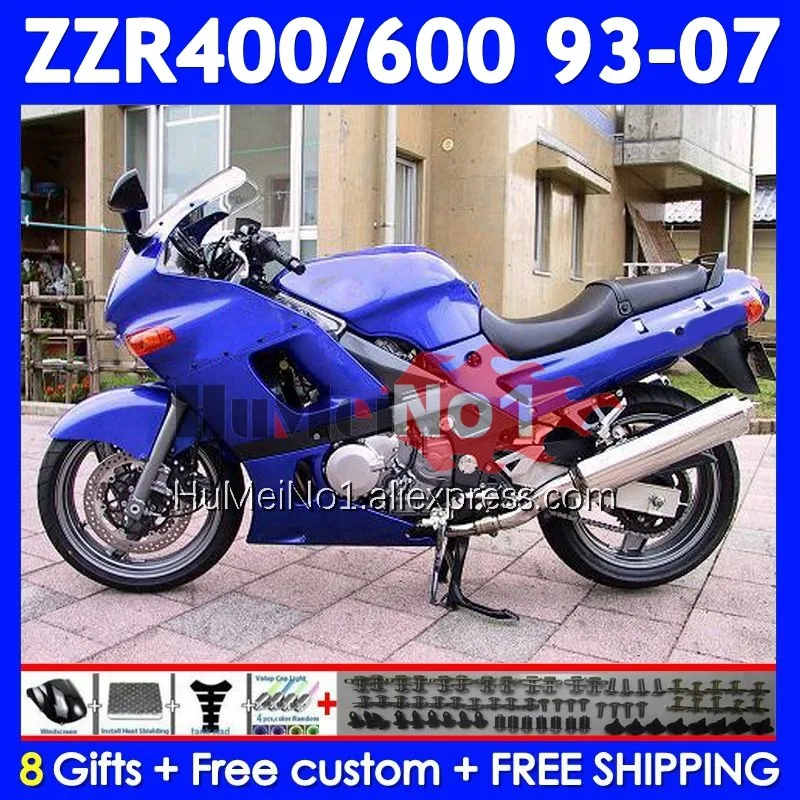 ZZR400 For KAWASAKI NINJA ZZR Stock blue 400 93 94 95 96 97 98 99 00 01 237No.11 ZZR-400 2002 2003 2004 2005 2006 2007 Fairing