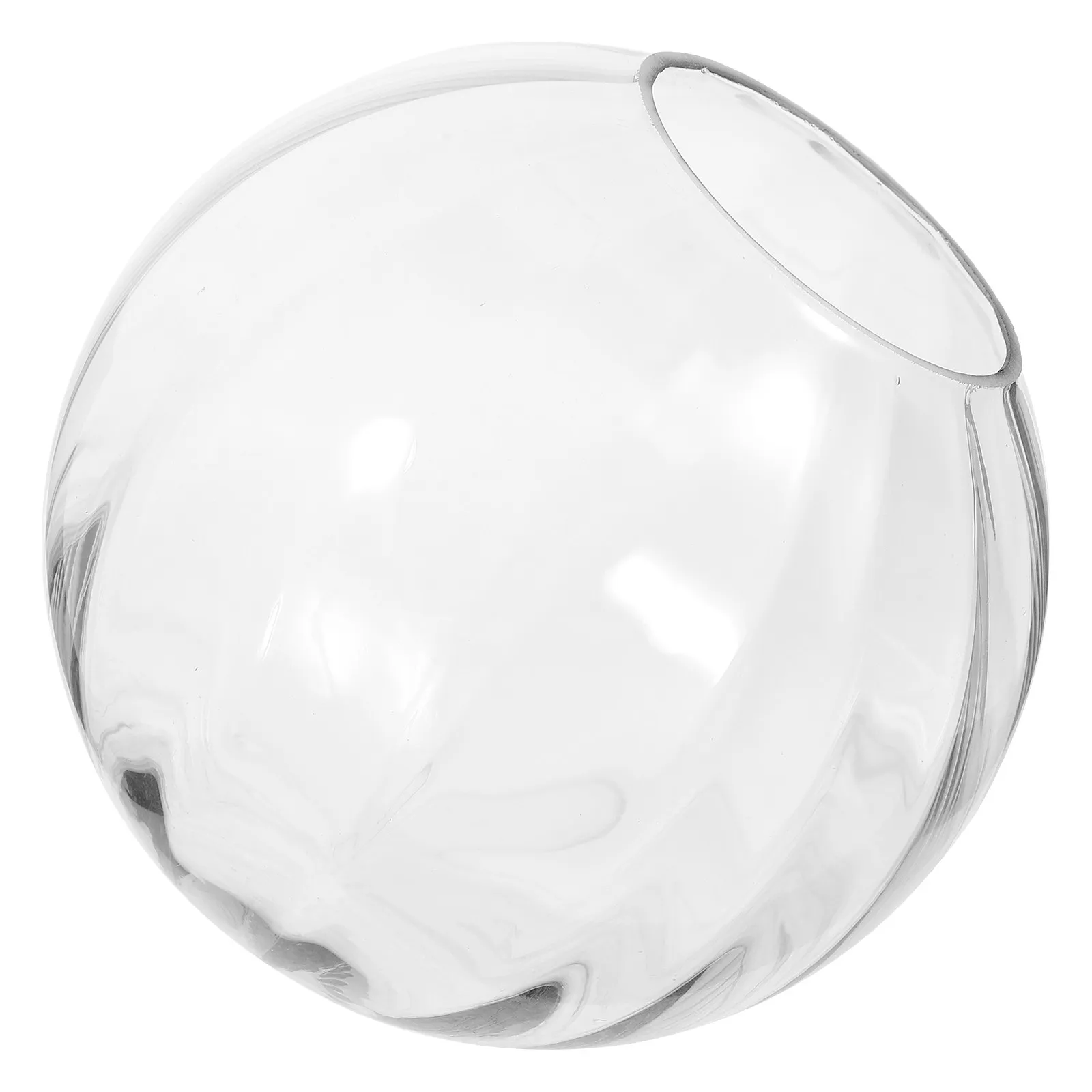 Glass Globe Lamp Shade Vertical Texture Replacement Light Fixture Cover Decorative Pendant Lamp Shade Indoor Ceiling Light Cover