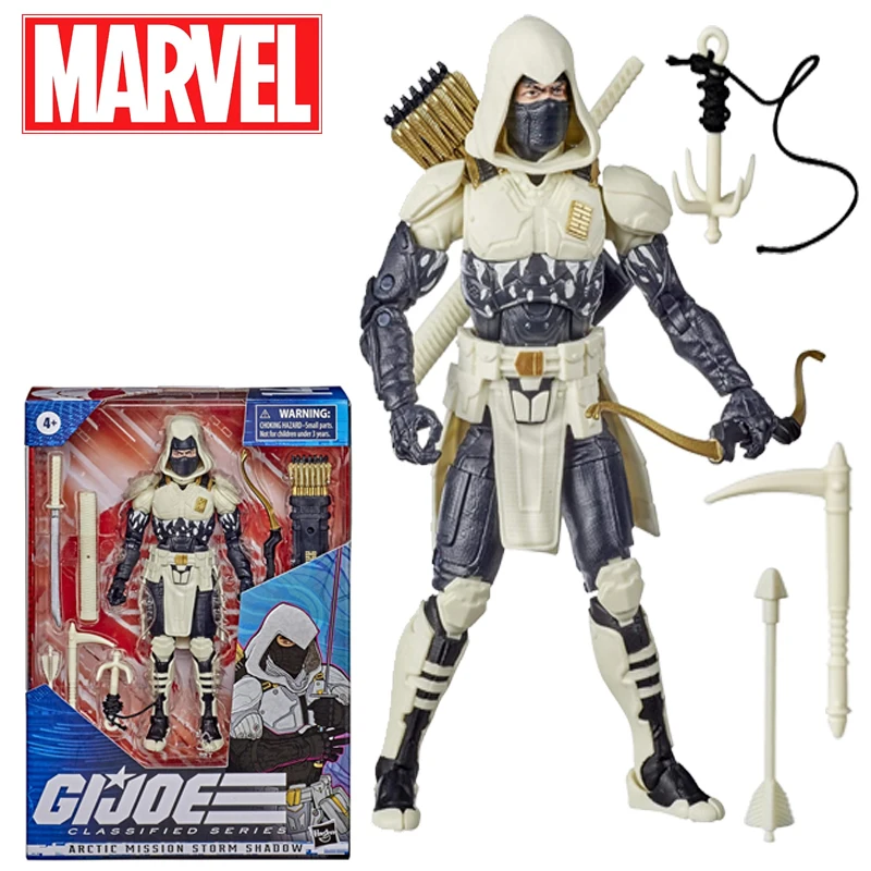 

6 Inch Genuine Marvel G.I. Joe Classified Series Arctic Mission Storm Shadow Action Figure 14 Premium Toy (Movable Statue Model)
