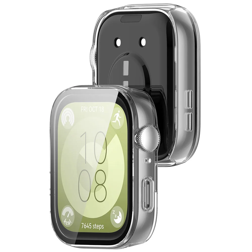 

PC Watch Case with Tempered Glass Protective Case Anti-Fall Watch Screen Protector for Huawei Watch Fit3
