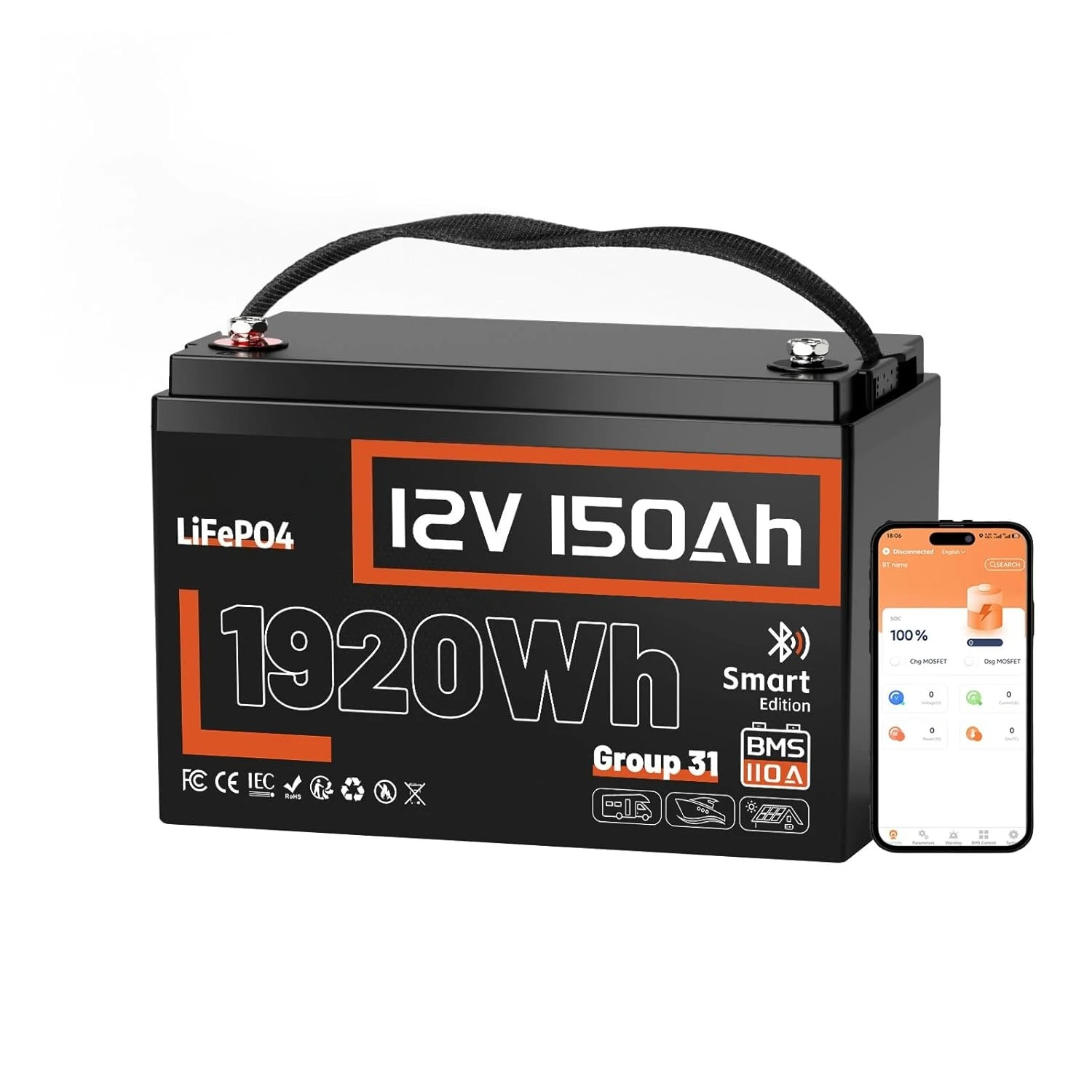 12V 150Ah Lifepo4 L…
