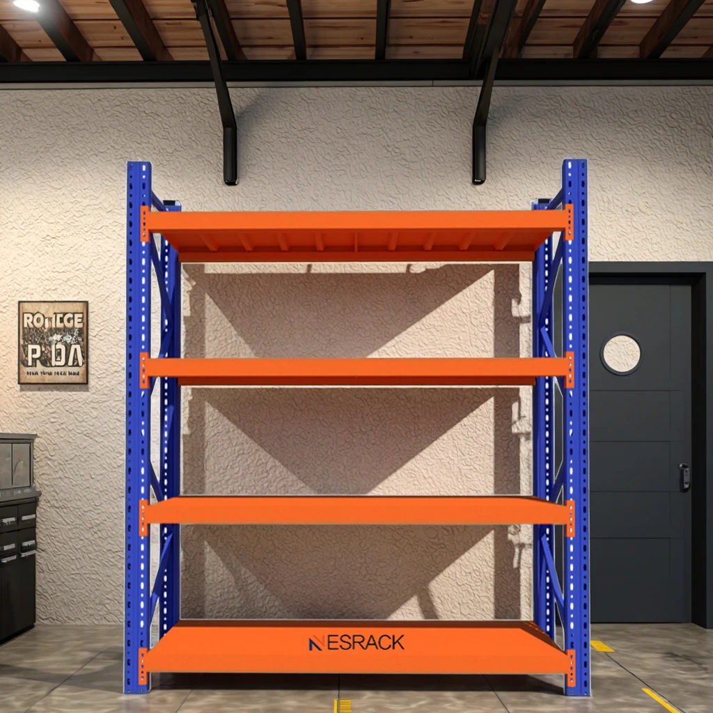 

Factory 4-Layer Heavy Duty Steel Rack 100kg Corrosion Protected Industrial Shelving Units for Garage & Warehouse