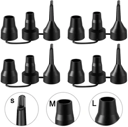 Plastic Nozzle Pump Nozzle Head Air Inflator Adaptor Replacement Nozzles 3 Sizes Inflator Dual Head Pumping Dropshipping