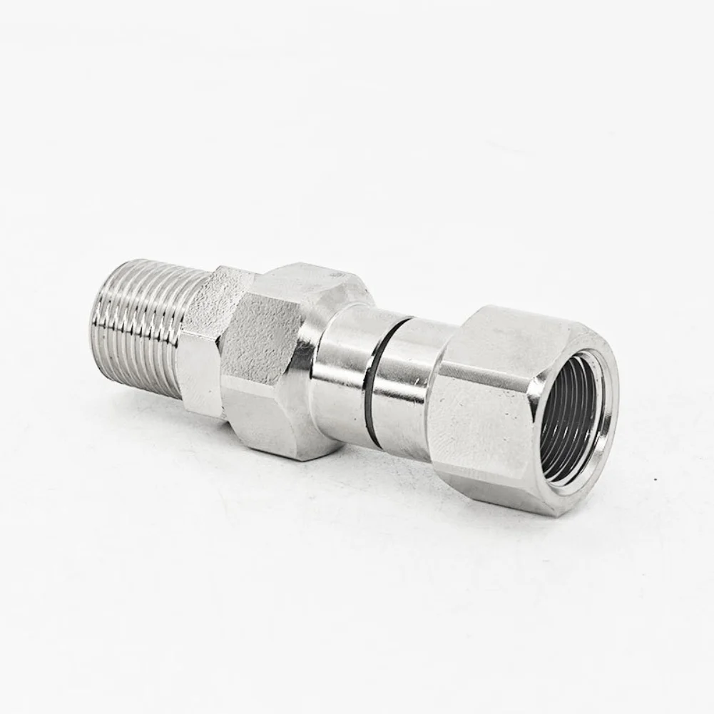 Pressure Washer 360-degree Swivel Stainless Steel Construction Leak-free Connection Heavy-duty Performance Silver