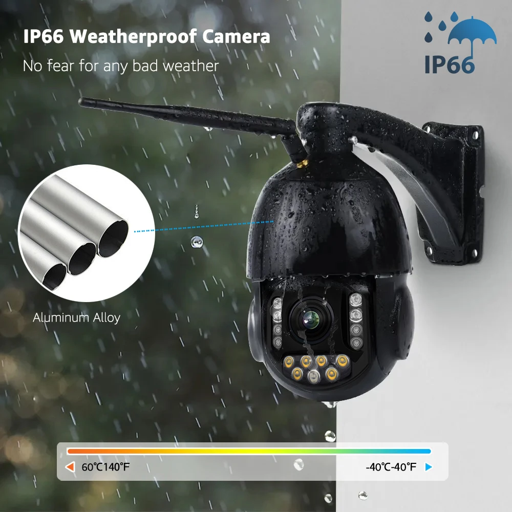 30X زووم واي فاي PTZ كاميرا IP في الهواء الطلق كاميرا 4K 8MP الإنسان تتبع الصوت اللون ليلة لاسلكية سرعة قبة كاميرات المراقبة