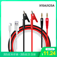 RD X15A X25A New Banana Plug to Alligator Clip Test Cable and Nicro Communication Cable for RD6006 RD6012 RD6018 RD6024 output