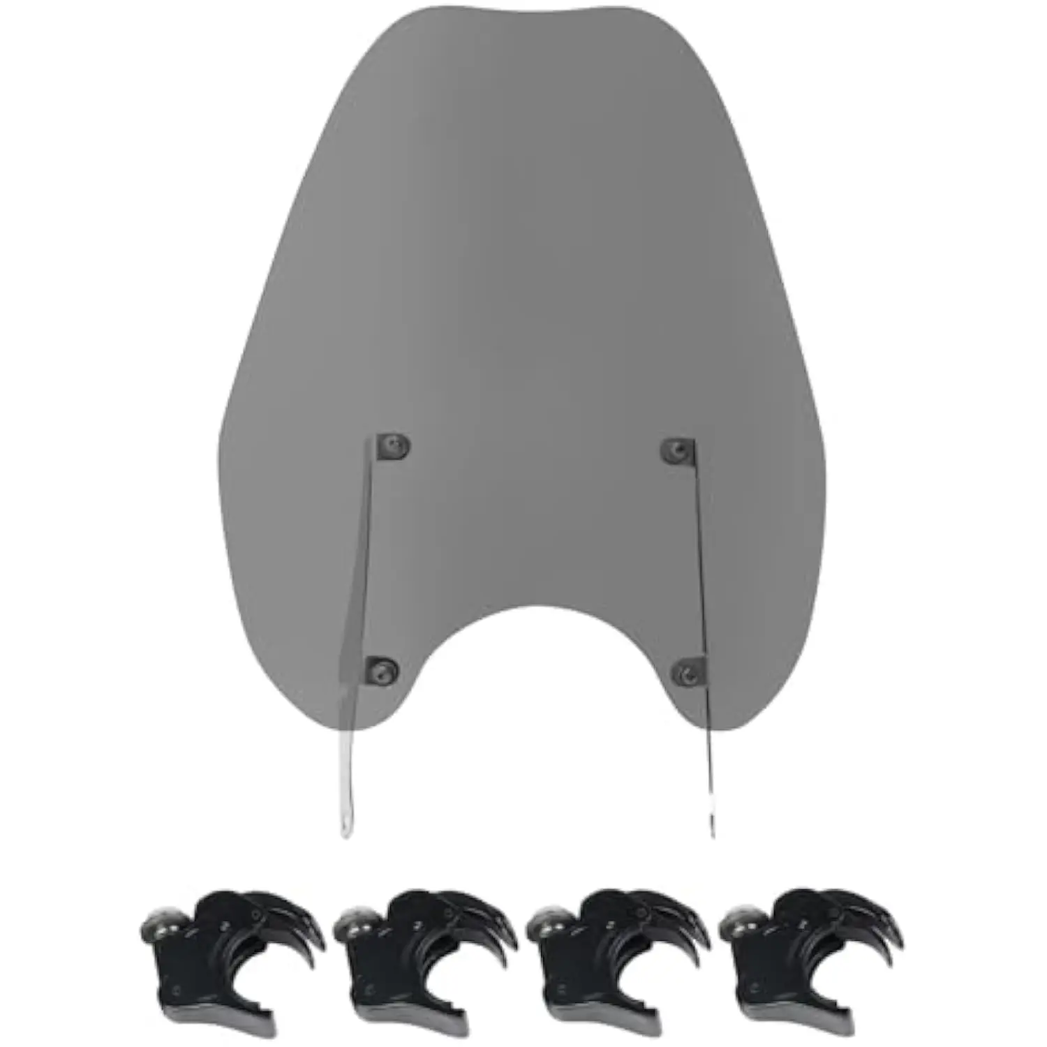 

Smoke Windshield w/ 4x39mm Quick Release Clamps Fit For Harley Sportster 1200 Roadster XL1200R XL883 04-08 1200 XLH1200 1988-2