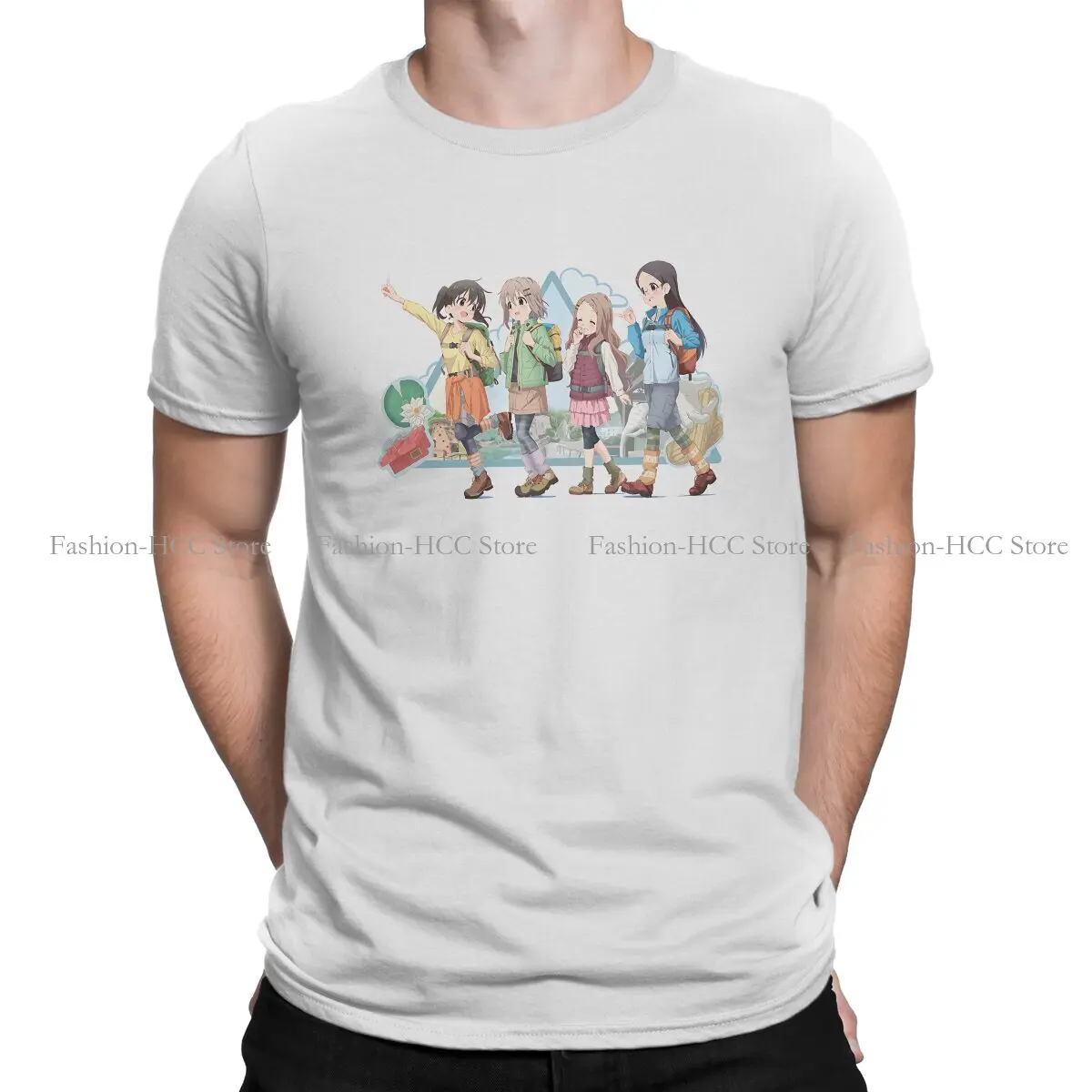 A Certain Scientific Railgun Polyester TShirts Yama No Susume Distinctive Homme T Shirt Hipster Tops