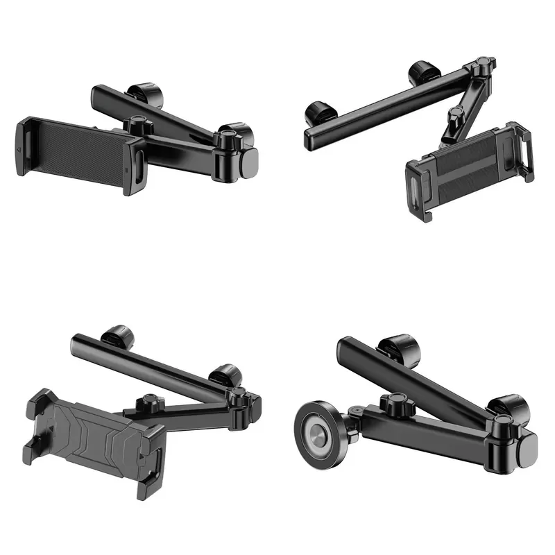 Car Rear Seat Headrest Tablet Holder Retractable Foldable Adjustable Angle Mount for iPad Mobile Phone Universal Auto