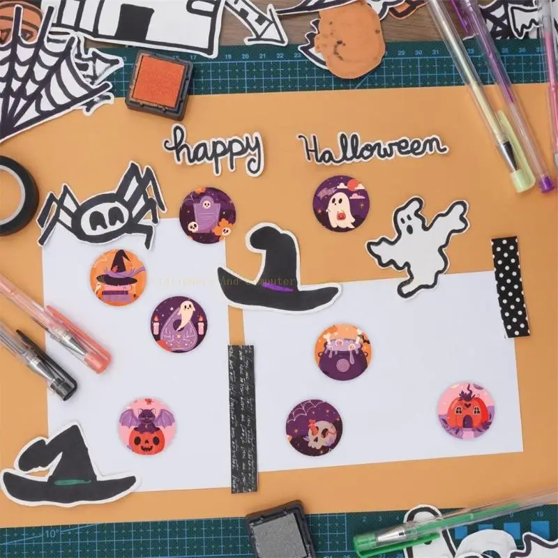 500 PCS Récompense Autocollant Halloween Sticker Gift Gift Sticker Pumpkins Sticker pour les adolescents