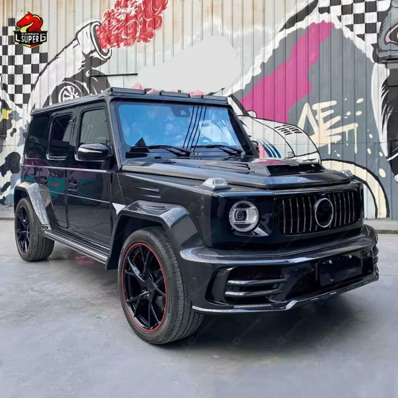 M Style Carbon Fiber Body Kit For Mercedes Benz G63 With Front Bumper Rear Bumper Hood Fender Wheel Brow