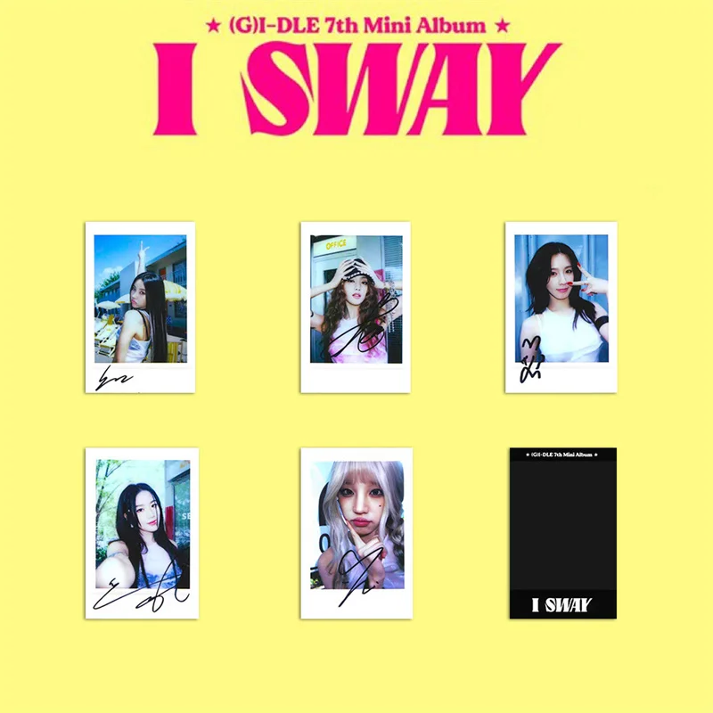 KPOP 5pcs/set(G) I-DLE Album Signature Card I SWAY LOMO Card Chinese Card Back Girl Collection Gift Postcard K-POP Photo Card