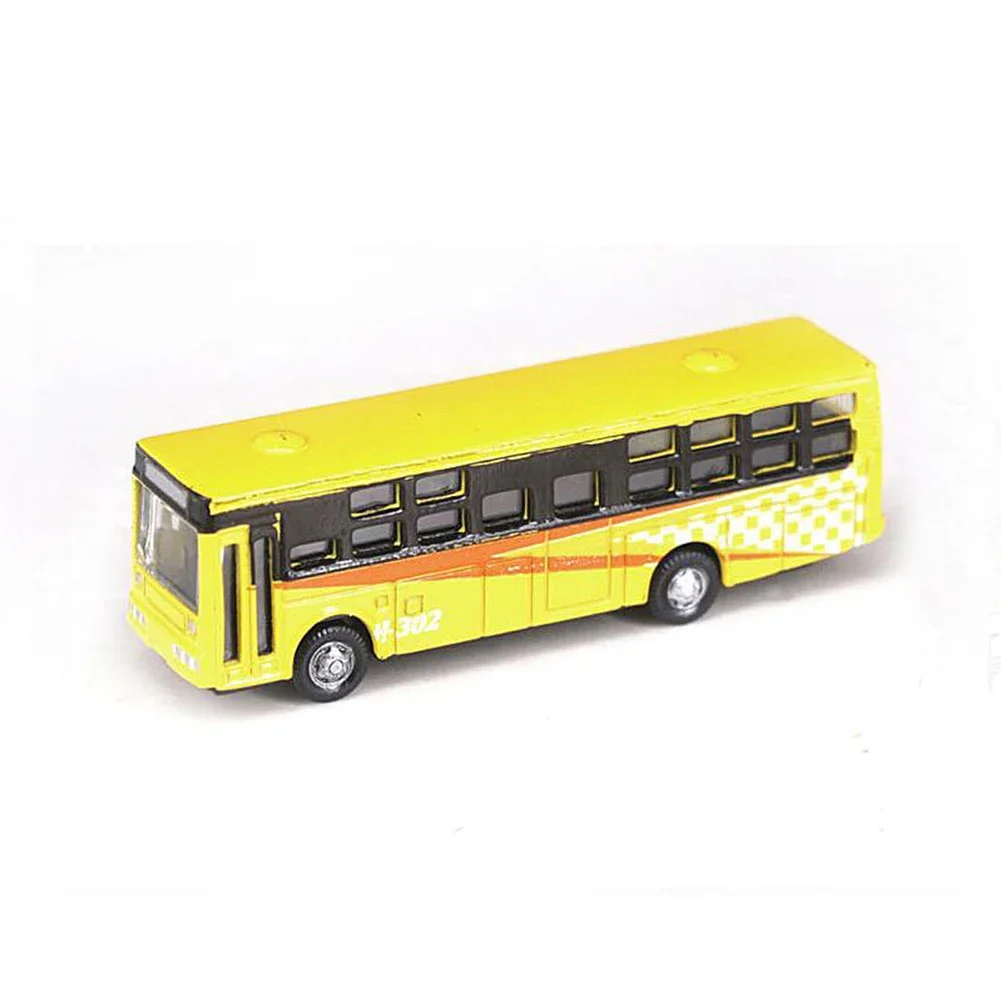 Model Railway N Scale Bus Model Car Diecast Mini Bus Train Lightweight ABS Material Wide Range of Uses Random Colors