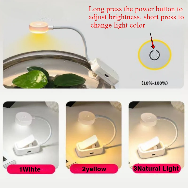 Mini Wireless / USB Fish Tank Light Clip-on Light Water Grass Light Aquarium Lighting Small Tank Lamp Aquarium Accessories - Image 3