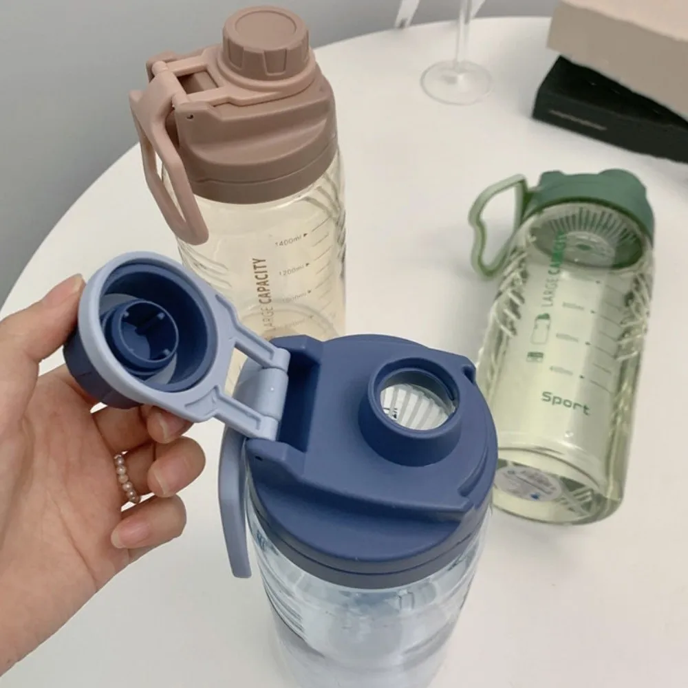 

1500ml Sports Water Cup Transparent Large Capacity Fitness Water Bottle Portable Leakproof Fitness Drinking Bottle Hiking