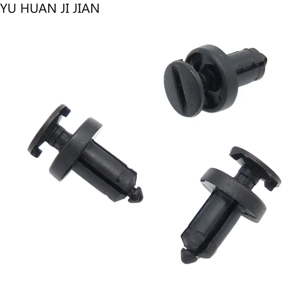 50/100/300x Auto Side Skirt Sill Moulding Cover Trim Clips for Renault Scenic Fiat Dacia 6mm Plastic Push Type Rivet