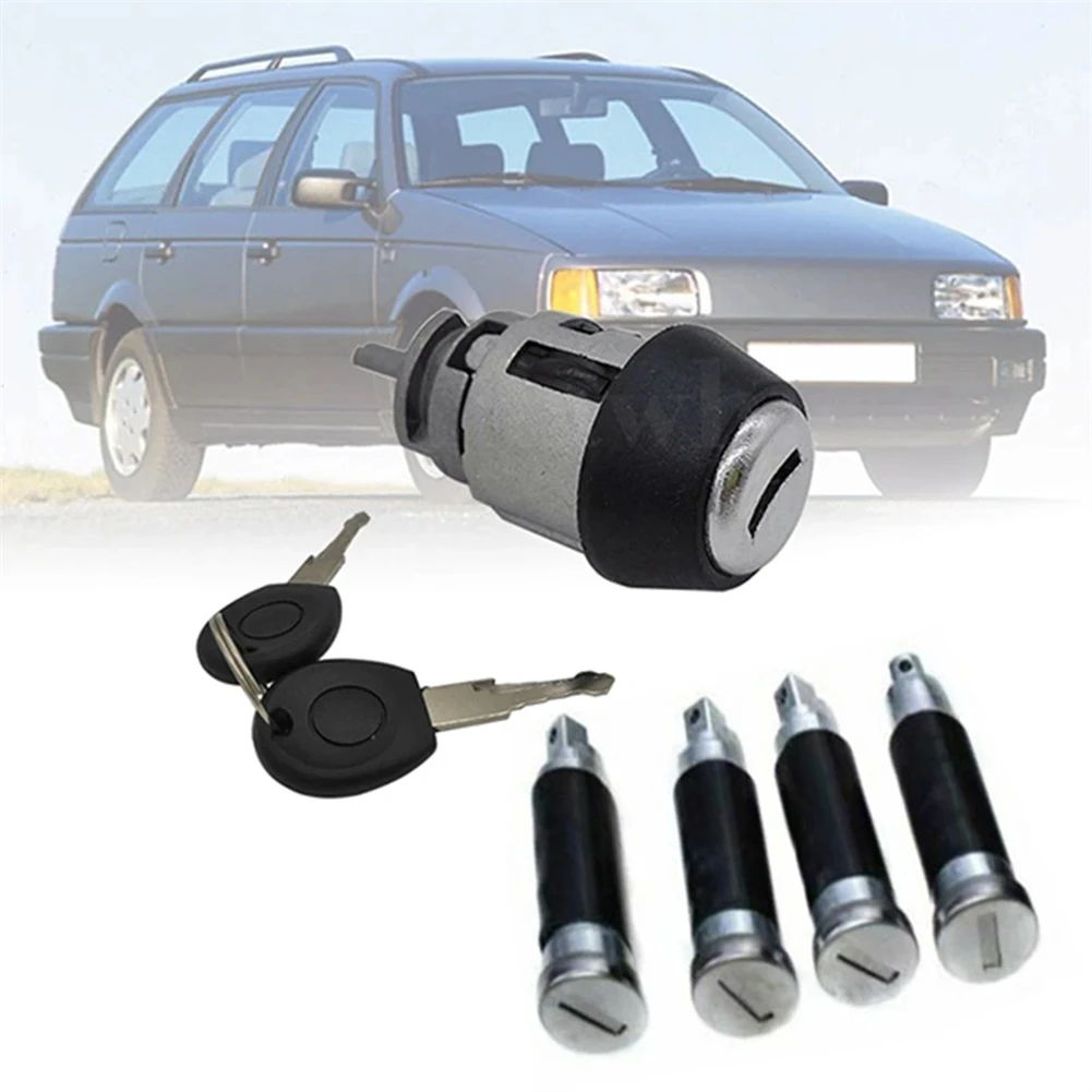 4 Lock Barrels Ignition Switch and 2 Keys Kit for For Transporter T4 1990-2003 Compatible with OEM 701837205 357905855B