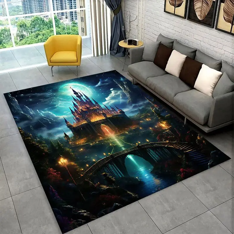 Dream Magic Gothic Castle Large Area Rug Non-slip Durable Carpet for Bedroom Living Room Sofa Doormat Home Decor Floor Mat Gift - view 4