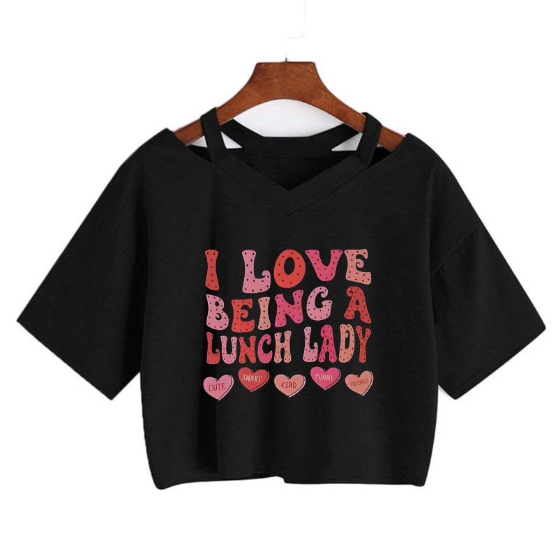 Creativo modello di lettera stampa Tees Trashy Y2k anni 2000 Gotico Vintage Crop Top anni '90 Vestiti Harajuku Estetica Emo Donna T-shirt