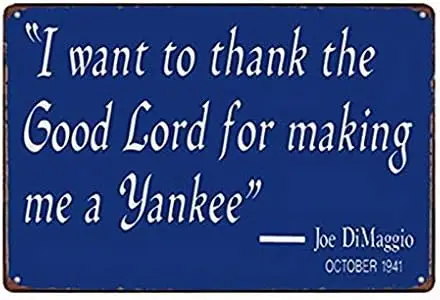 Sylty 8x12 Inch Metal Tin Sign Thanks The Lord for Making Me Yankee Decor Bar Pub Home Vintage