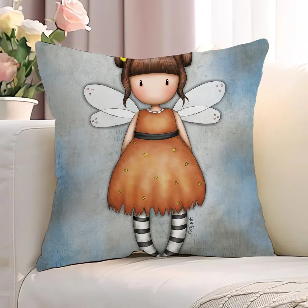 Pillow Cover S-Santoro Gorjuss Decorative Pillows for Sofa Personalized Gift Cushion Covers Home and Decoration 45x45 Cushions