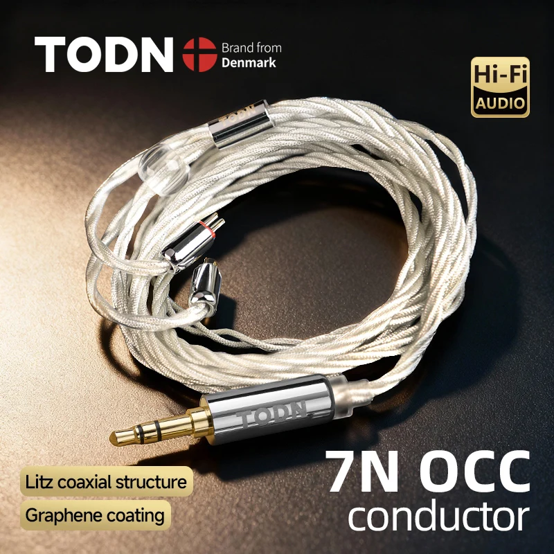

TODN HiFi 4-ядерный графеновый посеребренный кабель для наушников OCC IEM MMCX 2-контактный 4,4 мм 3,5 мм аудиокабель aux-разъем Litz коаксиальная структура