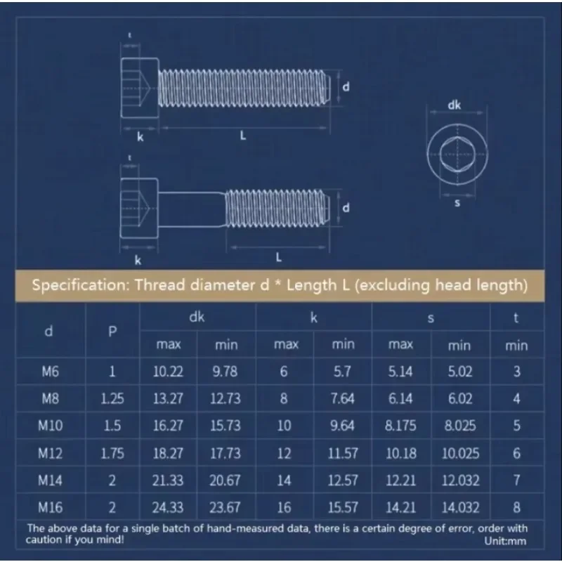 M6 M8 M10 14.9 Grade Super High Strength Hexagon Socket Cylindrical Head Cap Screw Alloy Steel Black Extension Bolts