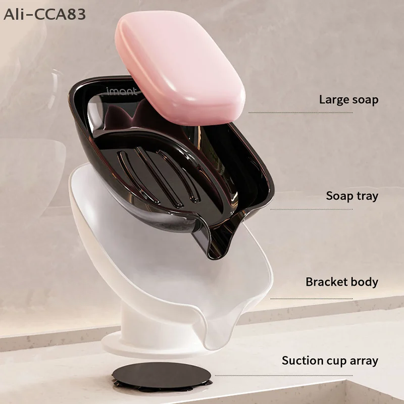 

2025 1Pc New Bathroom plastic Punching Free Soap Dish With Drain Household Soap Container Soap Holder Bathroom Supplies