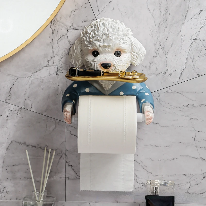 Creative Cartoon Toilet Tissue Box Roll Paper Holder Paper Storage Rack Drawer Paper Box with No Punching Required