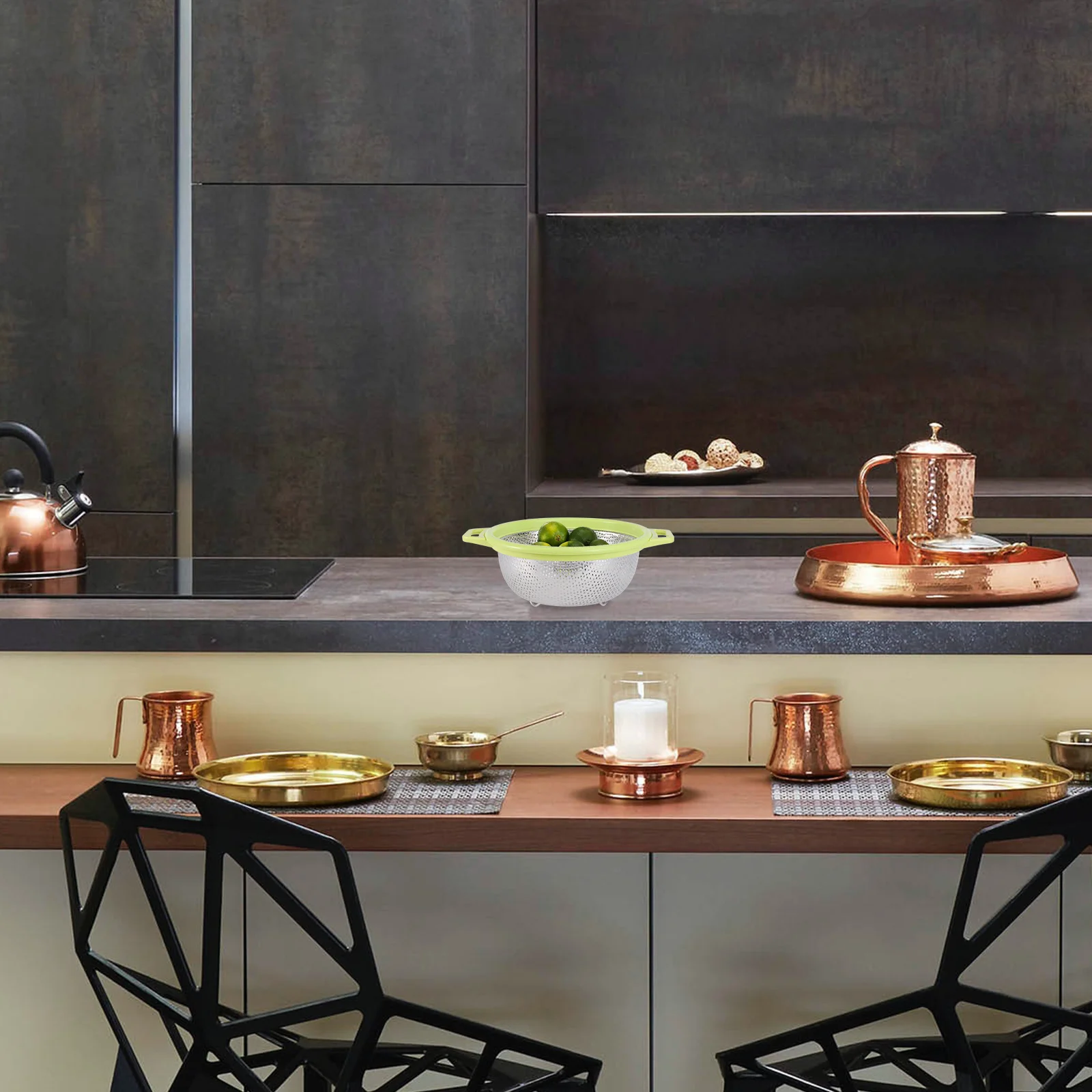 

Washing Colander Kitchen Drain Basket For Fruit Vegetable Rice Heavy Duty Strainer Reinforced Handle Smooth Filter Holes Easy