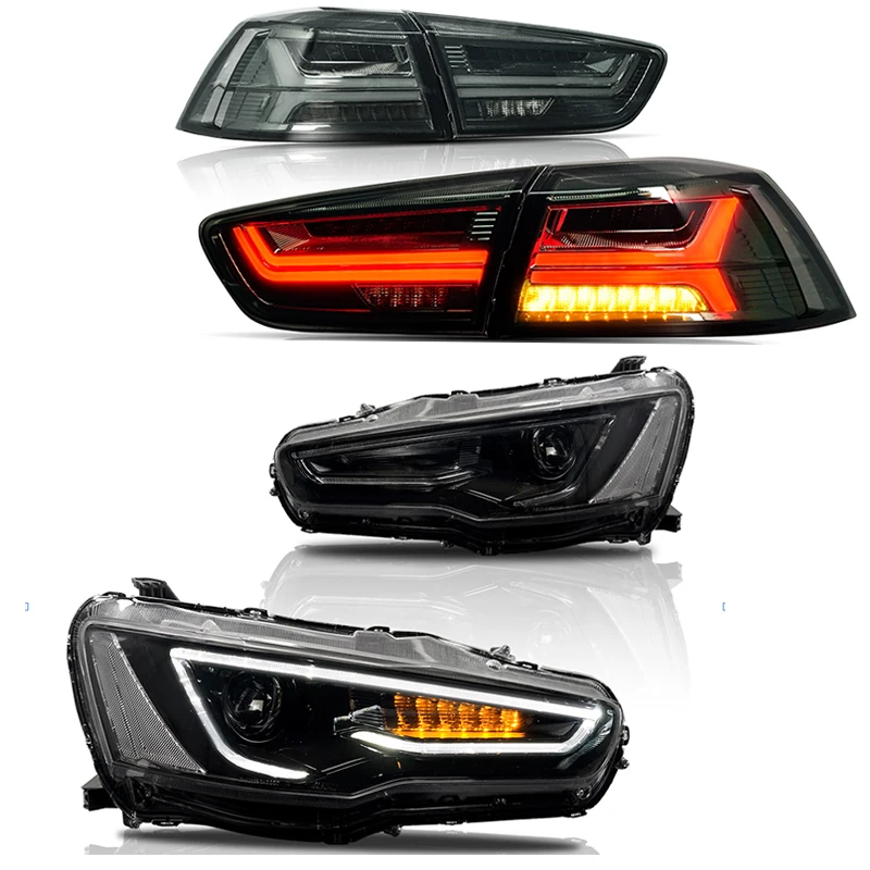 

Factory Car Taillights&headlamp Set For mitsubishi Lancer EVO 2008-2017 Plug And Play LED Tail Lights For Lancer EX headlights