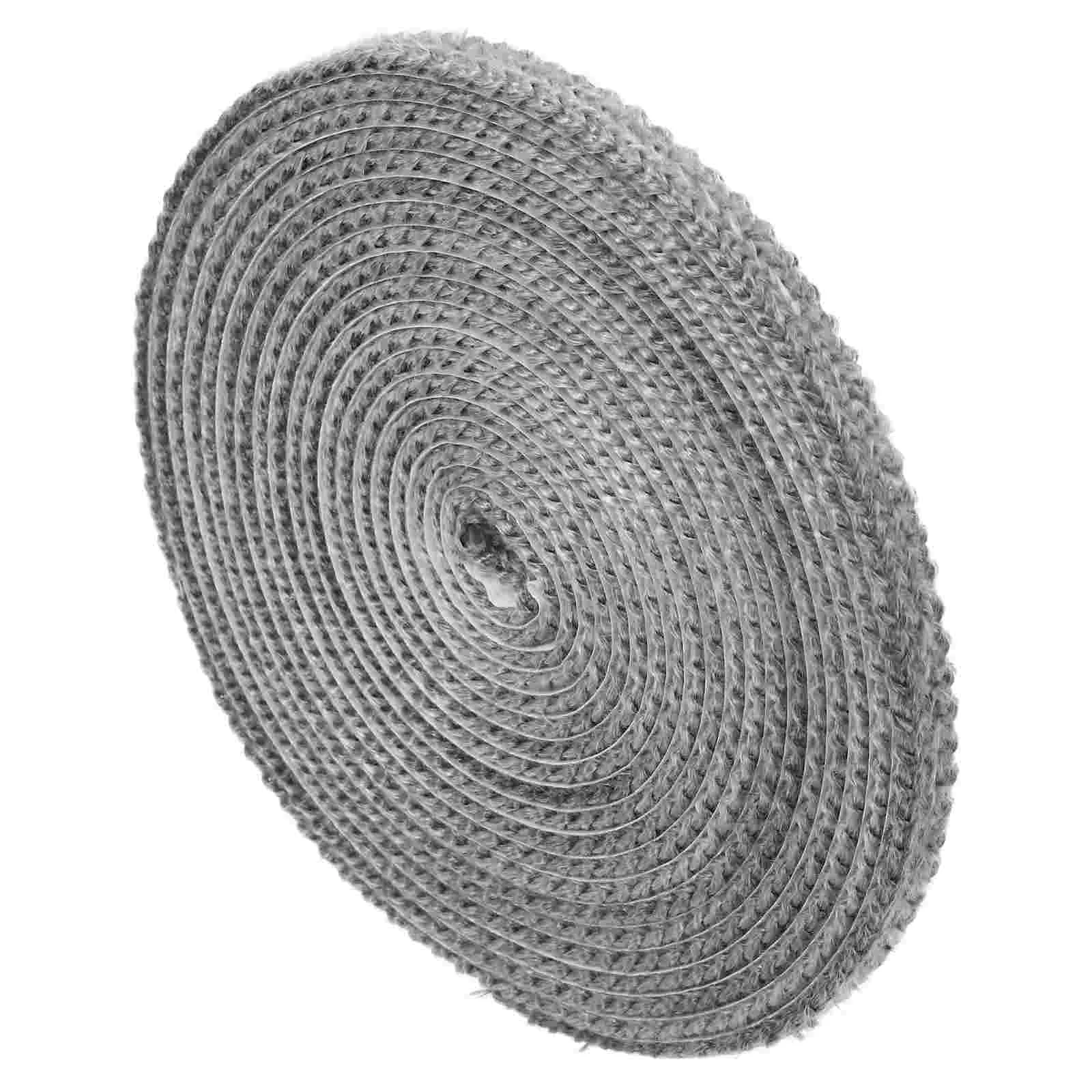 

4m Black Fiberglass Wood Stove Gasket Rope 3mm x 10mm Adhesive Tape High Temp Resistant Fireplace Chimney Door Seal Easy Install
