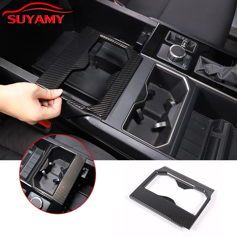 

For 2022-2023 Toyota Tundra/Sequoia ABS Car Central Control Front Cup Holder Panel Cover Sticker Car Interior Accessories