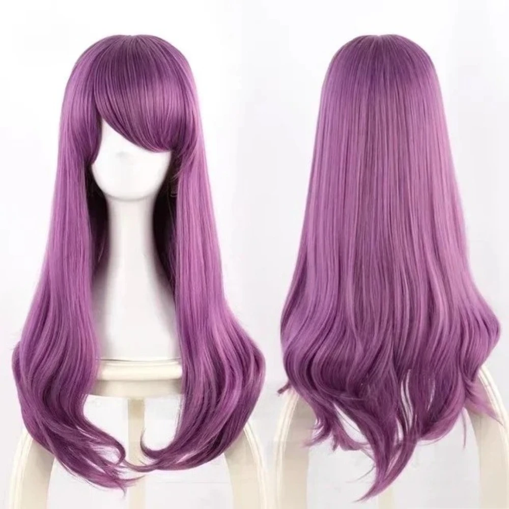 Tokyo Ghoul Cosplay Long Wavy Purple Mixed Heat Resistant Synthetic Hair Anime WigsRize Kamishiro Cosplay Wig