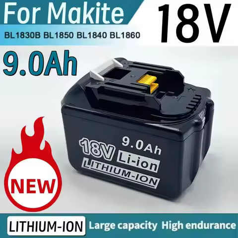 9Ah For Makita 18V Battery 18650 Lithium-ion Battery Replacement Battery For Makita BL1830 BL1860 BL1890 LXT400 Power Tools