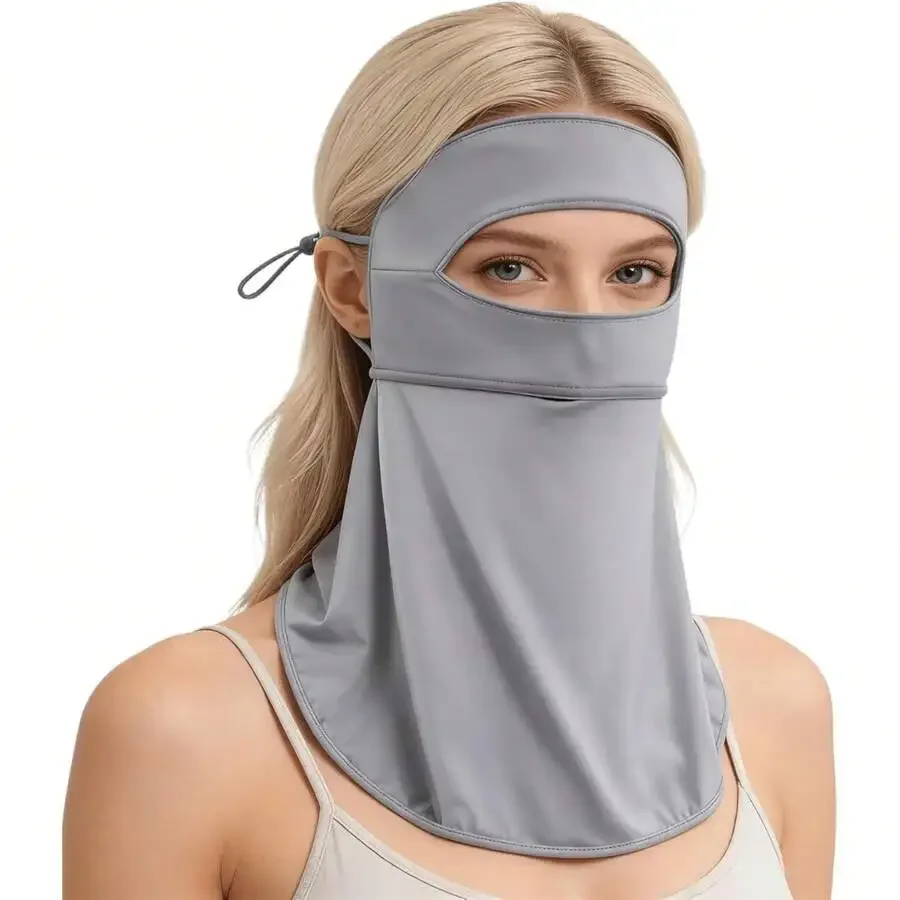 

UPF 50+ Ice Silk Cooling Full Face Mask For Outdoor Sports Sun Protection Unisex