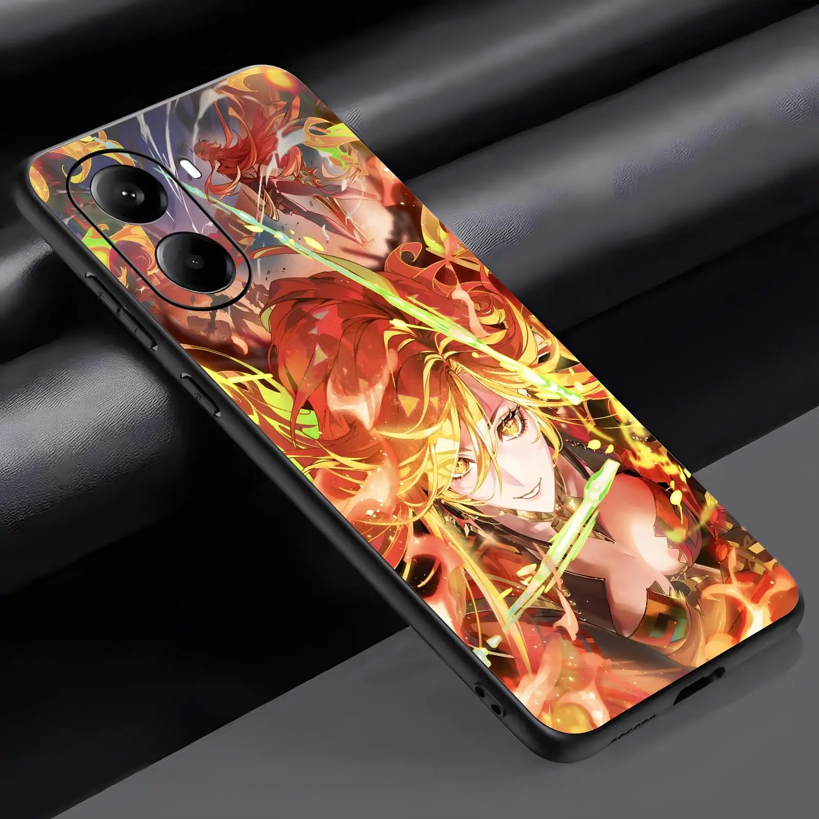 genshin impact Mavuika  Phone Case For Xiaomi POCO M7 M6 M5 X7 X6 X5 F7 F6 F5 Pro 5G Soft black Shockproof Cover view 3