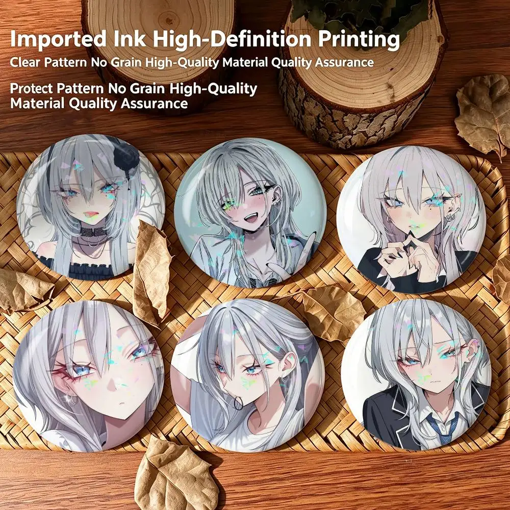 so Cute H-Haimiya Senpai  Custom Tinplate Round Button Badge Pins Brooches